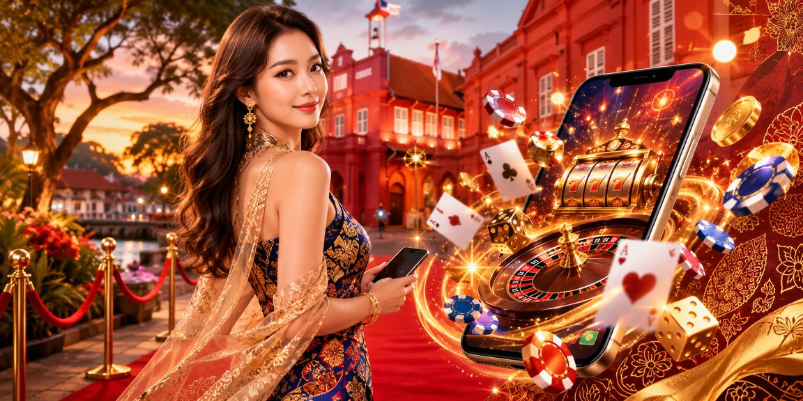 Pemain menggunakan aplikasi kasino di Melaka untuk bermain slot jackpot pada telefon